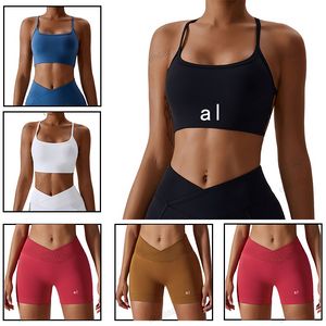 Mujer yoga sujetador alineado Tank Sport Shorts Sports Lingerie Back Fitness Top Peaches Butocks Allo