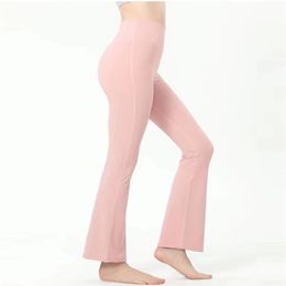 Pantalones de yoga para mujer Pantalones activos Deportes Cintura alta Pierna recta Recortado Peso ligero Transpirable Pilates al aire libre Elástico apretado Versátil casual traje de fitness para correr