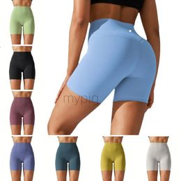 Pantalons de yoga pour femmes Shorts motard serré Push Up femmes Fitness solide taille haute extensible maille respirante séchage rapide entraînement course Gym pantalon court