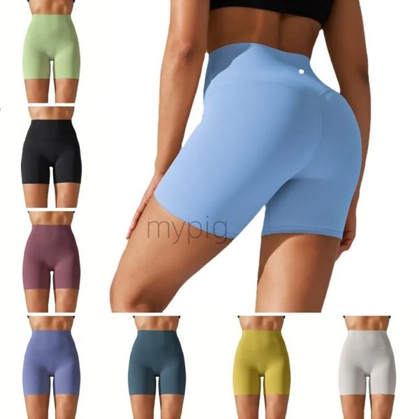 Pantalons de yoga pour femmes Shorts motard serré Push Up femmes Fitness solide taille haute extensible maille respirante séchage rapide entraînement course Gym pantalon court