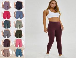 Pantalones de traje de yoga para mujer, cintura alta, deportes, levantamiento de caderas, ropa de gimnasio, mallas alineadas, mallas elásticas para fitness, entrenamiento lu 2930333