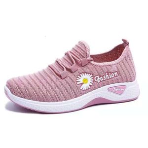 Chaussures de marche tissées Zhenfei pour femmes avec semelles épaissies et lacets durables UPS chaussures simples pour femmes chaussures de course à fond plat