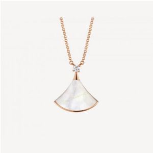 WomensJewelry Shell hanger ketting edelsteen hangers ketting diamant goud Zweetbestendige en kleurvaste damesmode charmeketting