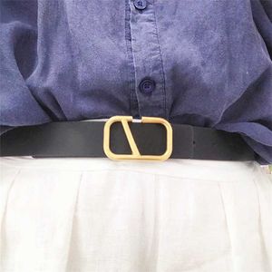 Ceinture de créateur de vêtements pour femmes classique Vintage lettre V boucle lisse ceinture décorative largeur 3 cm femmes ceintures en cuir en gros