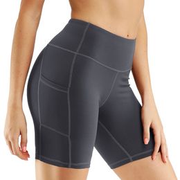 Vêtements pour femmes Designer Pantalons de yoga Running Poches latérales Shorts respirants Pantalons stretch serrés Pantalons de survêtement à séchage rapide Leggings tonifiants en gros