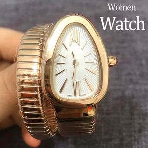 dameswatch luxe horloges Designer Watch Lady Watch Snake horloges 20mm maat kwarts beweging roestvrij staal zilveren horlogstrap moderne mode casual klashorloge