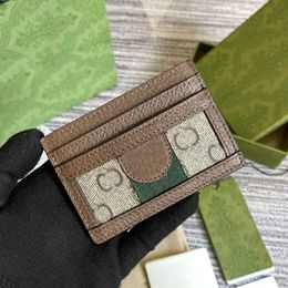 Womnes luxe ontwerper Flower Square Card Holder Purse Calfskin echte multi pochette trends portemonnee met doos 10x7cm 523159