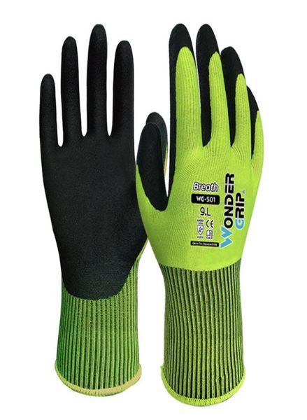 Wonder Grip Gants Flexible Work Nitrile Glove Nylon WG500 501 502 Pour le jardinage des IPP de sécurité professionnelle 3003443