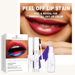 Wonder Liquid Blading Peel Reveal Lip Color Kit Amazing Off Liquid Lip Lasting Gloss Stain Off Kit Lipstick Lip Peel Tear E5A9 240311