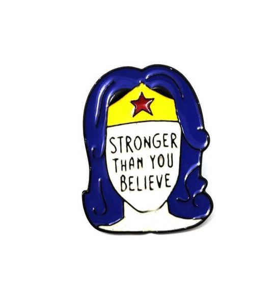 Wonder Woman Brooches Creative Anime Personnages Anime Badge plus fort que vous croyez les épingles de lettre7643887