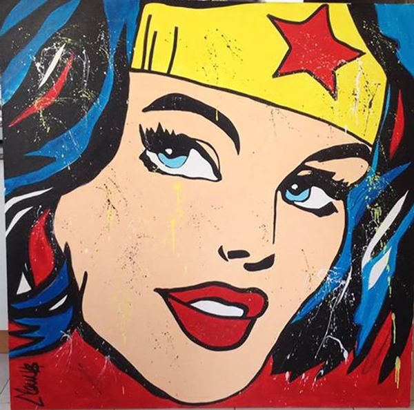 Wonder Woman Decor Decoración grande Pintura al óleo en lienzo Handcrafts / HD Print Wall Art Fotos La personalización es aceptable 21081015