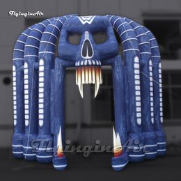 Prachtige gigantische opblaasbare schedeldeur 6m Halloween Entrance Demon Arch Air Blow Up Skeleton Gate voor feestdecoratie