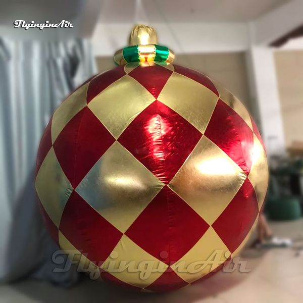 Maravillosas decoraciones navideñas colgantes, bola inflable grande, adorno suspendido, globo de adorno de aire para techo