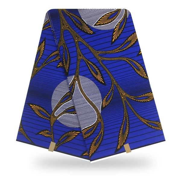 Royal Blue Ropa africana tela de algodón bonito estampado africano REAL CERA RWF201 6YARDSPC T200810