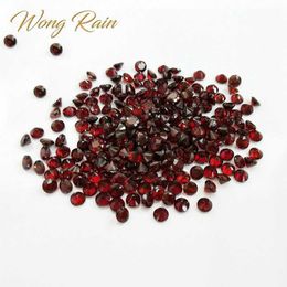 Wong Rain 20 Stks Top Kwaliteit Natuurlijke 2 Mm Ronde Cut Garnet Losse edelsteen DIY Stenen Decoratie Fijne Sieraden Groothandel Veel Bulk H1015