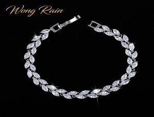 Wong Rain 925 Sterling Silver Créé Moissanite Sapphire Ruby Amethyst Gemstone Bangle Charm Bracelets Fine bijoux entier CX27631148