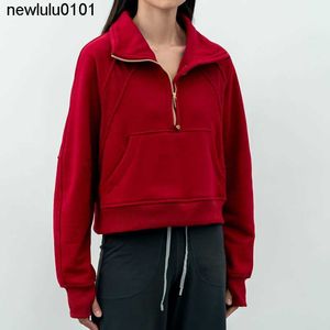 wonmen trechter nek halve hoodie bijgesneden yoga top sweatshirts dames hoodies sportjack ontspannen fitte jas met duimgaten 2023