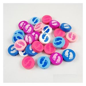 Bois 200Pcs 20Mm 7 Couleurs 2 Visage Empreinte Ronde Slip Perles En Bois Colorf Charmes Bijoux Accessoires Pour Collier Bracelet Diy Makin Dh9X4