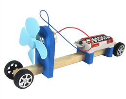 Wood-Straring Creatieve technologie Klein-maken Puzzel Speelgoed Scientific Experiment Aerodynamische auto