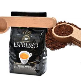 Wood Coffee Scoop with Bag Clip Tabepel Solid Bech Lepel Clip Gift groothandel llf8587