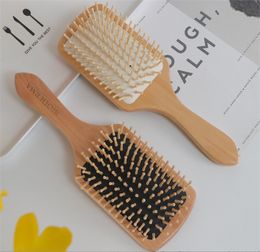 Peigne en bois Professionnel Sain Paddle Coussin Perte De Cheveux Brosse De Massage Brosse À Cheveux Peigne Cuir Chevelu Soins Des Cheveux Sain Peigne En Bois JL1495