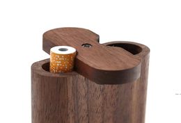 Houten Dogout-koffer Natuurlijk handgemaakt houten roken met keramische One Hitter Metalen schoonmaakhaak Tabakspijpen Draagbaar SEAWAY HWF54352123862