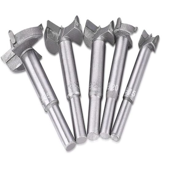 Outils de perceuses de bois 5pc Bit de forage Set Wood Hole Hole Saw Cutter Hand Tools Speed Out Drill Bit For Metal Wood Boring6423316