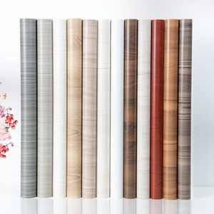 Wood Grain DIY Decorative Film PVC Self Adhesive Wall Paper Furniture Renovation Stickers Kitchen Cabinet Waterproof Wallpaper