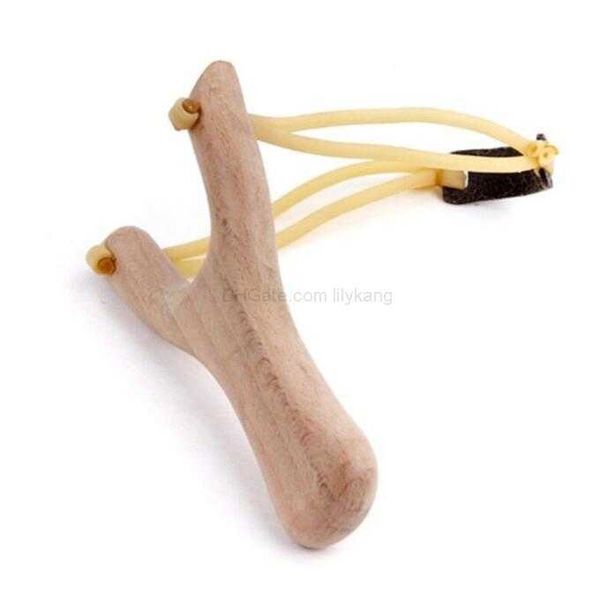 Manche en bois Catapulte En Bois Puissant Slingshot Sports de Plein Air Sculpté à la Main enfants Slingshots Chasse tir Sling Shot enfants jouets Alkingline