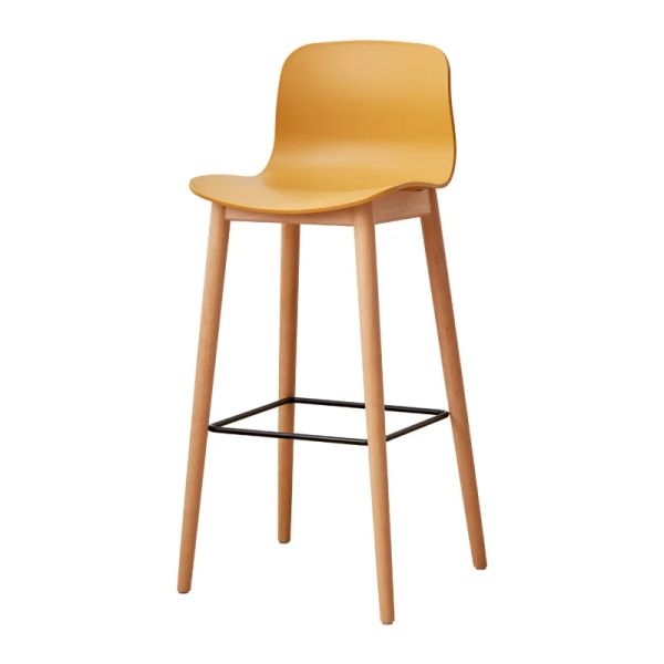 Chaises de jambes en bois en plastique dossier nordique simple couverture complète barre imperméable tabouret grand coiffeur sandalye sandalye meubles