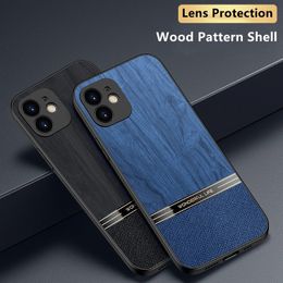 Étuis à motifs en bois pour iPhone 15 11 12 13 14 Pro Mini XR XS Max 8 7 Plus SE 3 SE3, housse antichoc antichoc