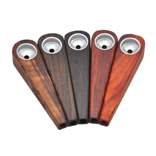 Pipa de madera hecha a mano, pipas de humo portátiles duraderas de brezo para fumar, accesorio de humo, molinillo de hierbas colorido