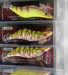 Holzgarnelenköder, Tintenfischhaken, Tintenfischvorrichtung mit Verpackungsbox, verschiedene Farben 8455055