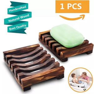 Wood Soap Dish Draagbare Douche Soaps Houder Antislip Soapbox Bamboe Rack Case Lade Houdershower Plate Bathroom supplies Wll533