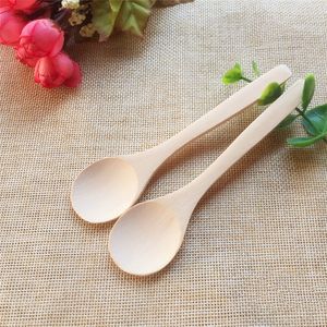 Cucharas de sopa de madera Comparar Mini café Cucharadita de madera Utensilio té Cuchara de helado Venta al por mayor WY1316