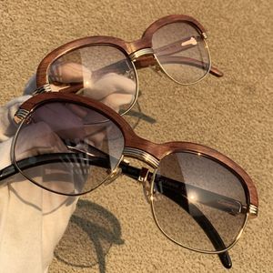 Houten zonnebrillen Heren stijlvolle natuurlijke buffelhoorn zonnebril Vintage Carter luxe designer tinten trending product Eyewear261U