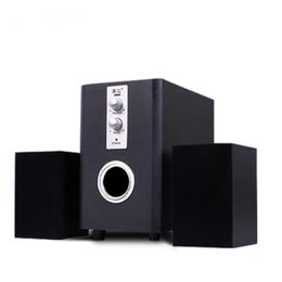 Wood Surround Desktop Multi Media Subwoofer stéréo Bass Bass PC ordinateur USB En haut-parleurs en bois pour smartphone D200 T240R