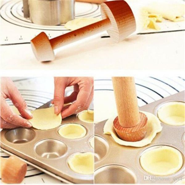 Outils de tarte aux œufs en bois, moule à tarte instantanée et à tarte, moule à Cupcake à faire soi-même, outils de cuisine de cuisson