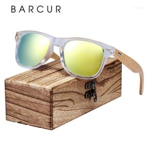 Lunets de soleil transparents en bois Bamboo Polaris Sunglasses Femmes Pink Eyewear Men1 277n