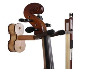 Houten vioolhanger met boog peg hardhouten huisstudio muur mount hanger voor viool as hout3872000