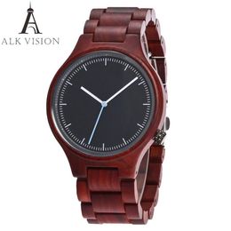 Montre en bois pour hommes et femmes, marque de luxe, horloge pour couples, montre-bracelet en bois pour dames, sans LOGO236a