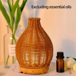 Wood Weave Mini Vase Air Humidificateur USB Perfauts à eau ultrasonique Electronic Ultrasonic Diffuseur Home Room Fragrance 240425