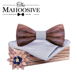 Hout Houten Vlinderdas camisas mujer Bloemen Bowtie modis gravata stropdas banden voor mannen cravate homme noeud papillon chemise femme 240314