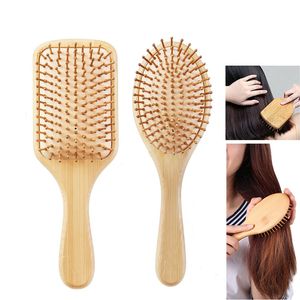 Peinado de bambú de madera para el cabello saludable cepillo para el cabello del cabello cepillo para el cabello ovalado