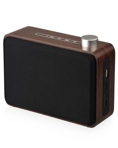 Haut-parleur Hifi Bluetooth en bois, boîte en bois avec bouton tactile, caisson de basses stéréo sans fil, carte TF, lecteur de musique MP3 USB pour Cellp7048219