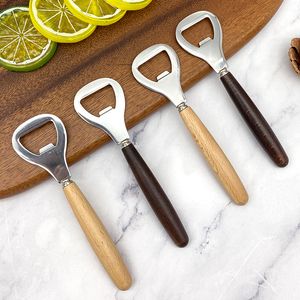 Ouvre-bouteille en bois Bière Ouvre-boîte Ménage Cuisine Bar Outils pour la maison Poignée De Poche Vin Soda Verre Cap Gadgets LX5160