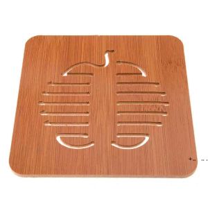 Houten cartoon isolatie kussen eettafel niet-slip pot mat kom matten grote creatieve schattige thee-achtbaan warm handig praktisch