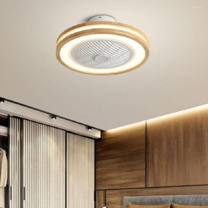 Ventilateur de plafond en bois avec télécommande, petits ventilateurs d'éclairage décoratifs pour la maison, chambre à coucher