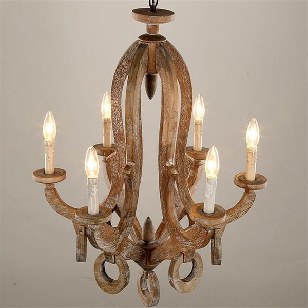 Lustre En Bois Éclairage Pour Salon Bderoom Cuisine Lustre Vintage Lustres Plafond Rétro Décor À La Maison Luminaires LLFA261r