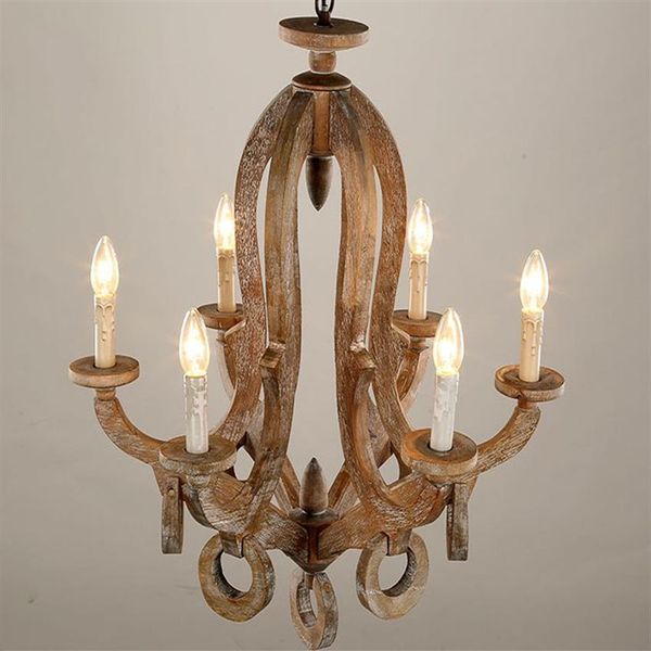 Lustre En Bois Éclairage Pour Salon Bderoom Cuisine Lustre Vintage Lustres Plafond Rétro Décor À La Maison Luminaires LLFA1784